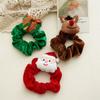 Cute Hair Rope Plush Santa Claus Lint Christmas Scrunchies  Girl