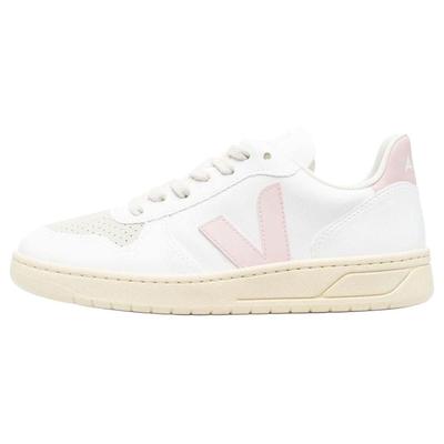 Veja V-12 Кожа Белый Розовый (Женский) Женские кроссовки VX0703131