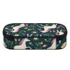 Pen Case Printed Wear Resistant Polyester Zipper Closure with Removable Pen Slot Divider Mesh Pocket and Main Storage for Students