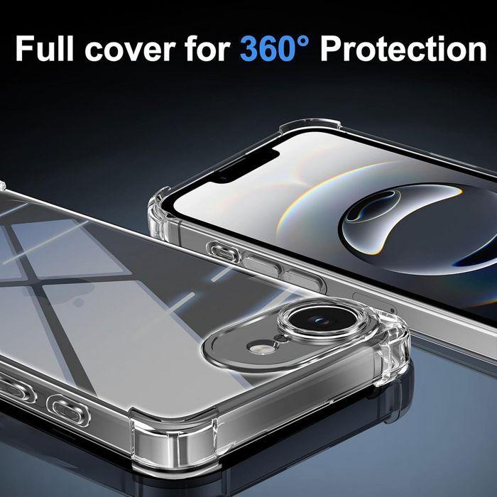 Coque pour iPhone 17e, Protection Silicone Antichoc Slim Coins Renforcés Transparent