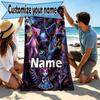 Custom Name Personalized Poppy Playtime Print Beach Towel, for Trip Camping Beach Party Home Decor, Birthday Gift for Family & Friends