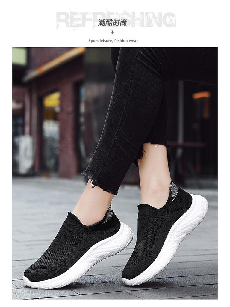 Женские летние и осенние дышащие сетчатые спортивные кроссовки Flying Mesh — легкие, удобные, повседневные, без застежек