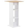 VidaXL Bar Table White and Sonoma Oak 60x60x110 Cm