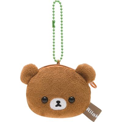 Мини-плюшевый футляр для монет San-X Rilakkuma Chairoikoguma CK69204 В8,5 x Ш6 x Г3см