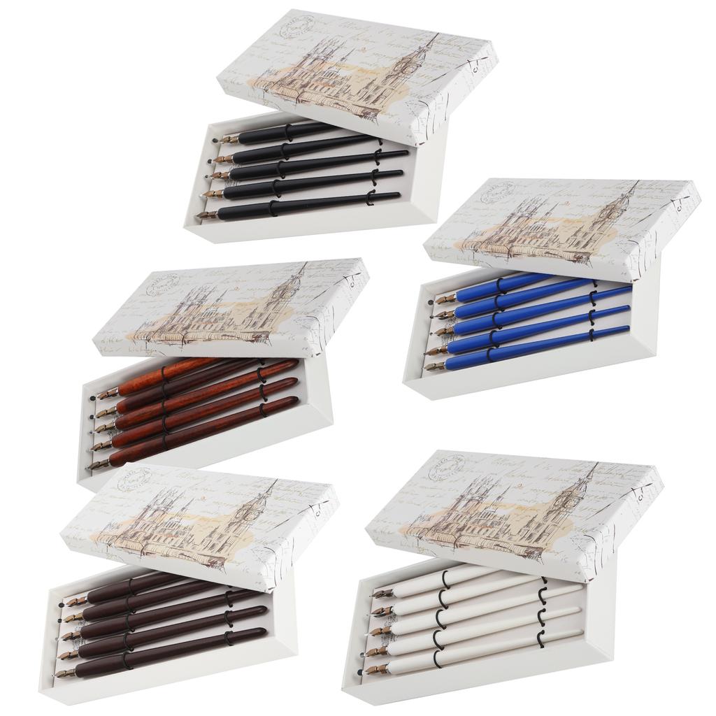 Деревянная ручка перьевая ручка для домашнего офиса искусство живопись каллиграфия перьевая ручка набор подарочный