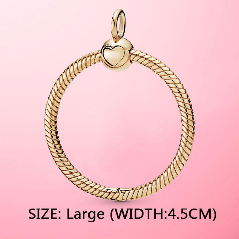 New 925 Sterling Silver & Rose Gold Color O Pendant Fit Original Necklace DIY Charms Beads Jewelry Gift Hot