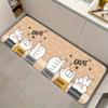 Cute Cat Paw Print Art Area Rug, Soft Non-Slip Indoor Outdoor Floor Mat for Kitchen and Entryway Home Decor