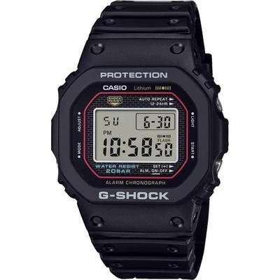 Универсальные аналогово-кварцевые часы Casio с ремешком DW-5000R-1AER, Черные, Современные, Черные, Современные.