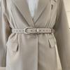 Женский минималистичный пояс на талию с металлической пряжкой-пином, пояс для платья и костюма, формирующий фигуру