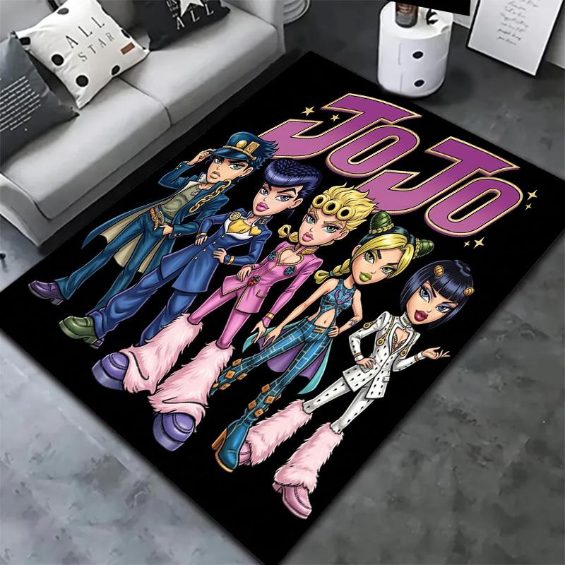 Ковер Jojo'S Bizarre Adventure для гостиной, спальни, дома, украшение дивана, детский игровой, нескользящий коврик для пола