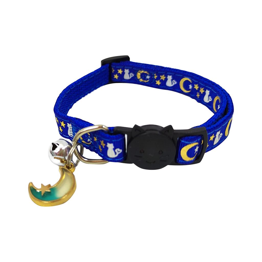 Breakaway Cat Collars With Bell Stars Cute Adjustable Safe Collars With Pendant Glow In The Dark