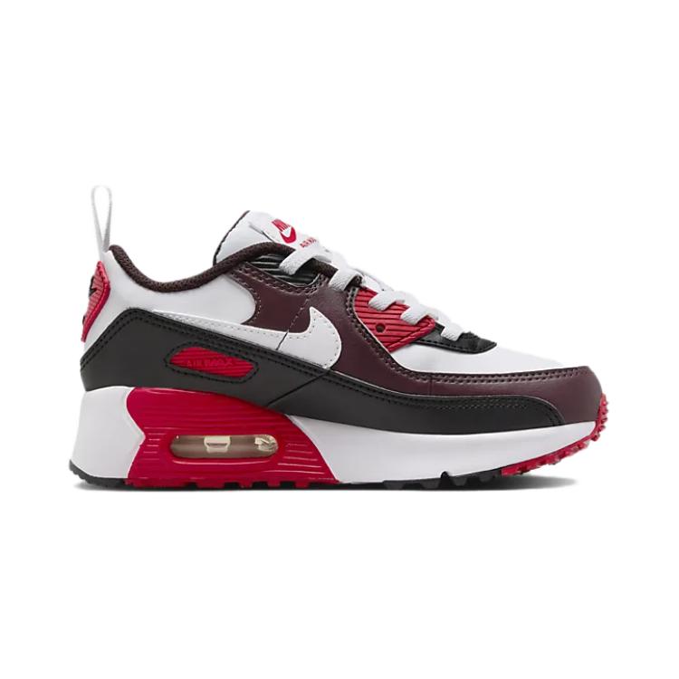 Nike Air Max 90 EasyOn PS Burgundy Crush University Red Kids Sneakers Black White HF6357-600