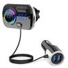 Pfumisa FM Transmitter, Bluetooth for Cars, Bluetooth 5.0 + EDR, Cigarette Lighter Socket, USB,
