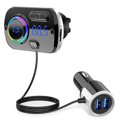 FM-трансмиттер Pfumisa, Bluetooth для автомобилей, Bluetooth 5.0 + EDR, гнездо прикуривателя, USB,