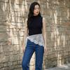 White Lace Triangle Belt Elegant Belted Overlap Scarf Niche Korean Lace Apron  Party