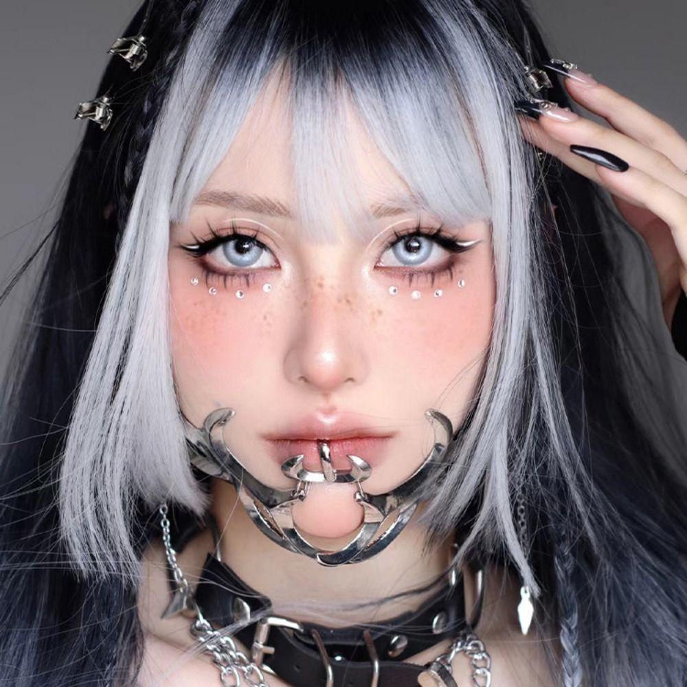 Маска Косплей Готическая Маска Нос Механическая Неправильная Металлическая Лицо Ношение Праздничная Вечеринка Декор