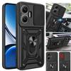 Slide Camera Armor Case For Xiaomi Poco F7 Pro F 7 Ultra M7 Plus 5G PocoF7 M 7 4G Protector Cover Ring Stand Holder Fundas Coque
