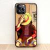 BW-2 Anime One Piece Soft Black Case for iPhone XR 14 15 11 12 13 6 7 8 X XS Pro Max Samsung S22 S23 S21 S24 FE Ultra S8 Plus