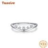 Tancise Classic стерлингового серебра 925 пробы кольцо с цирконом женские ювелирные изделия свадебное обещание вечерние подарок