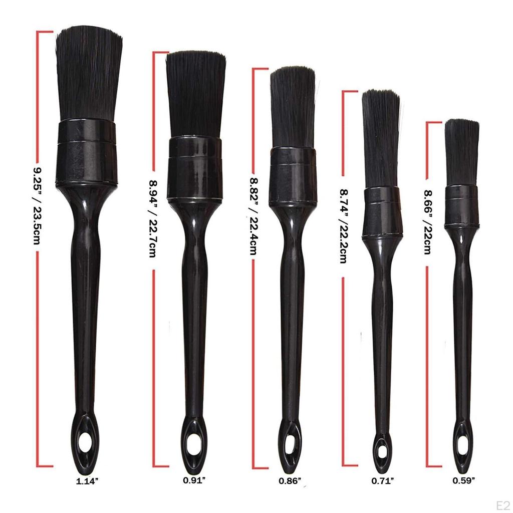 5pc Car Detailing Brush Kit Auto Wheel Set Cleaning Tool