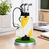 Golf Pen Holder Set, Mini Golf Bag Desk Organizer with 3 Golf Club Pens, Novelty Office Decor for Men, Business Gift