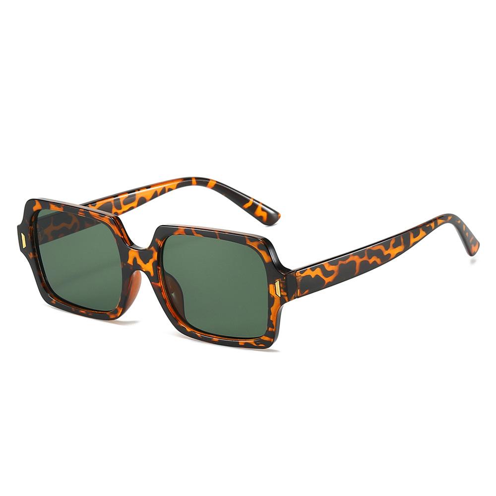 European and American retro sunglasses square fashion trend street sunglasses UV protection catwalk small frame sunglasses
