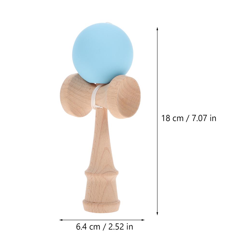 Painted Wooden Handle Ball Toy Outdoor Fitness Ball Training Children'S Eye-Hand Coordination Adult Outdoor Juggling Sports Ball