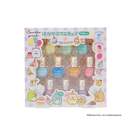 Набор лаков для ногтей Sumikko Gurashi с отшелушивающим эффектом, 10 шт. 230732