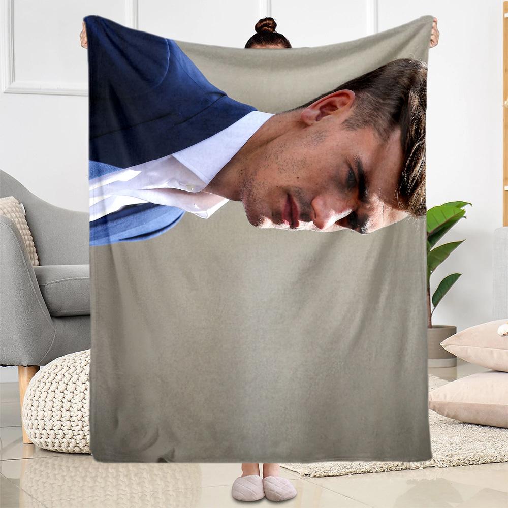 Man Formal Attire Outdoors. Blanket Soft & Cozy Perfect for Bedding Livingroom Office Four Seasons Universal Stylish Decor