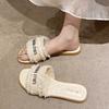 Xiaoxiangfeng Premium Slippers Women's Summer Outer Wear New Summer Flat Bottom Women's Beach French Sandals