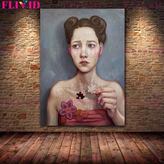 Фея-бабочка, дама-русалка, королева шахматной доски, настенная живопись на холсте, картина с шипами ведьмы, сюрреалистический художественный постер и принт, украшение для дома без рамки