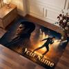 Elvis Presley Personalized Crystal Velvet Carpet, Customized Name Text Soft Anti‑Slip Rug for Living Room Bedroom