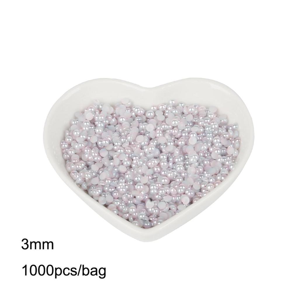 3mm-8mm Colorful Half Round Flatback Pearl Beads for DIY Jewelry Making Accessories