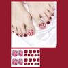 6sheets/set Quick Nails Glitter Toenail Stickers Full Cover Nail Art