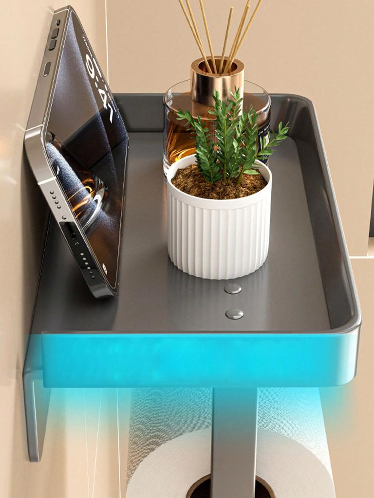 1шт клейкая углеродистая сталь + ABS держатель для туалетной бумаги с полкой, настенный диспенсер для туалетной бумаги, не требуется сверление