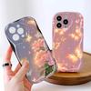 For Honor 90 Lite P30 Pro Infinix Hot 30 40 40i 40 Pro Smart 8 Pro Vivo V29e V30e Cartoon Flower and Butterfly Pattern Soft Wavy Edge Phone Case
