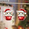 2D Flat Cartoon Pattern Acrylic Earrings for Women, Animal Pattern, Novelty Funny Adorable Cute Pet Cat Fashion Jewelry