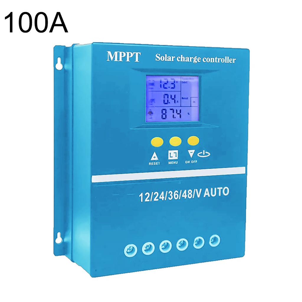 80A 100A MPPT 12V 24V 48V96V Авто Контроллер солнечного заряда с ЖК-дисплеем Регуляторы солнечной фотоэлектрической энергии для свинцово-кислотных / литиевых аккумуляторов