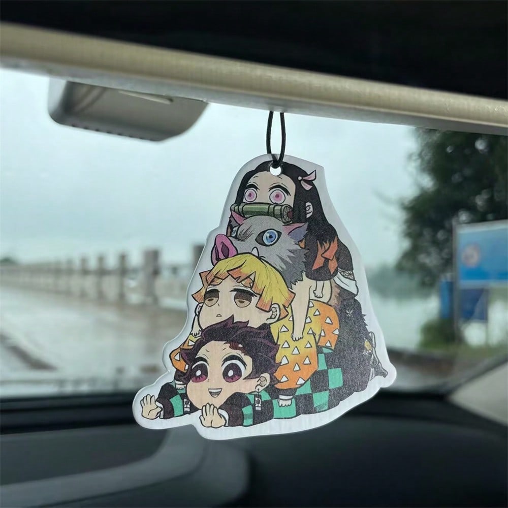 Demon Slaye Air Freshener Tanjirou Nezuko Car Home Creative Aroma Difusers In-Car Room Deodorant Perfume Pendant for Party Gifts