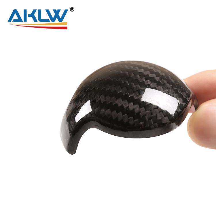 For Ford Mustang 2015 to 2020 Real Dry Carbon Fiber Car Gear Shift Knob Head Trim Cover Car Interior Protective Accessories