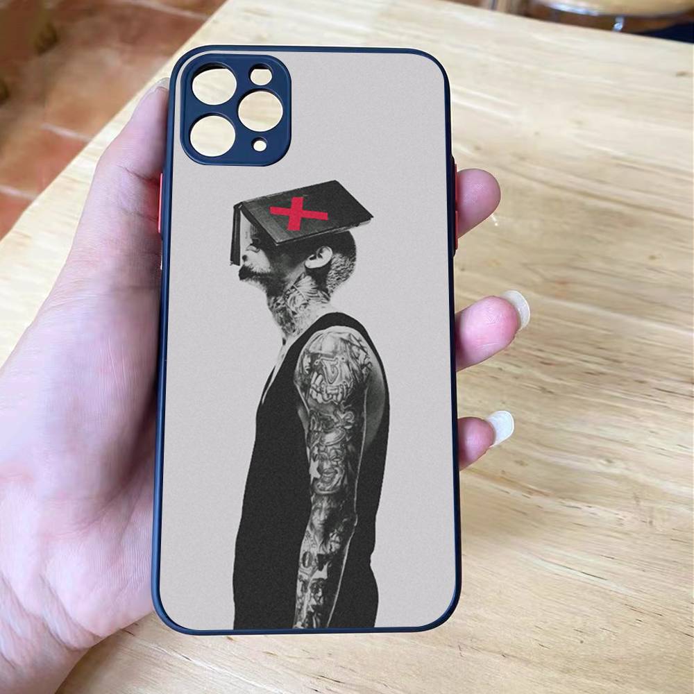 Чехол для телефона C-Chris Brown 11 с матовым покрытием для iPhone 16 15 14 11 12 13 Mini Pro Max X XR XS ударопрочный