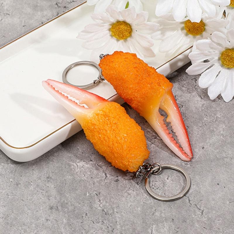 Креативный брелок Жареный краб Забавная добавка к аксессуарам Украшение Отлично подходит для повседневного ношения или в качестве подарка