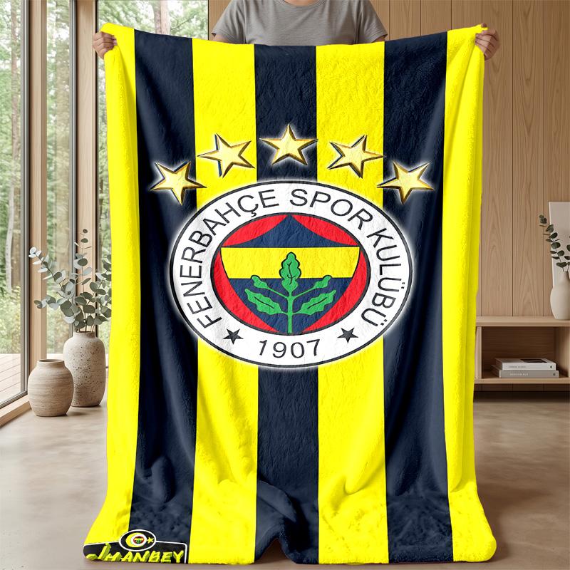 Fenerbahce Theme blanket Soft Flannel Blanket Plush Throw Blanket Cozy Sofa Bed Blanket for Home Decor