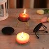 Party Supplies Home Decoration Wrought Iron Candle Holder Round Plate Candlestick Craft Candelabra