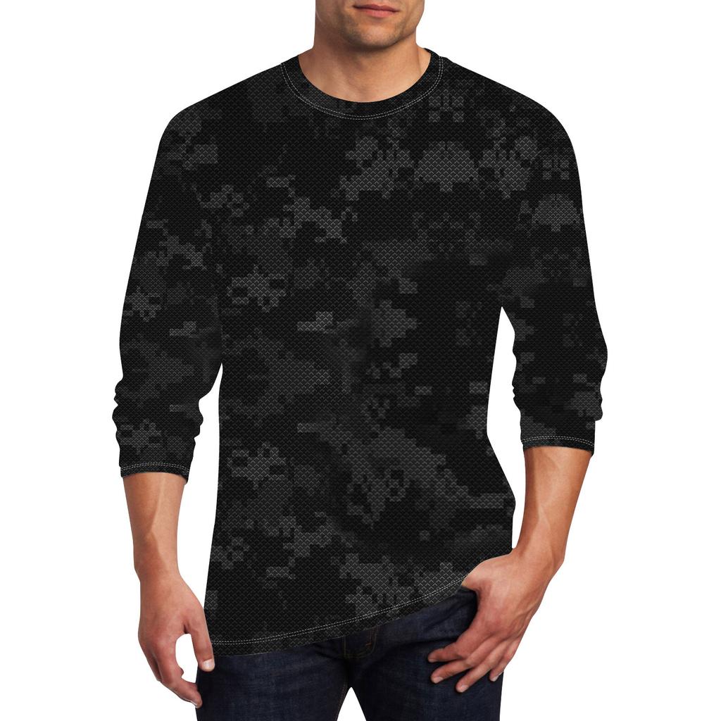 Men's T Shirt O-Neck Clothing Apparel Outdoor Long Sleeve Print Fashion Designer Vintage