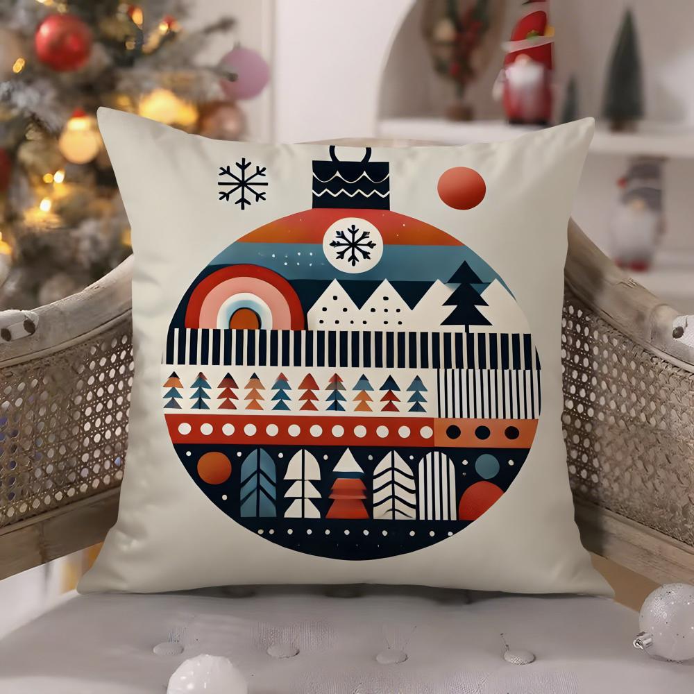 Snowflake hexagonal maple leaf print Pillow Case Comfort Sofa Bed Silky elegant Invisible zipper Decorative cushion cover