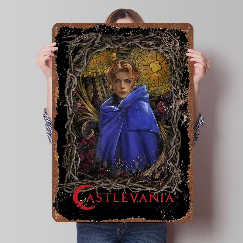 CastlevaniaS Жестяные Плакаты Настраиваемое Настенное Искусство Ретро Винтажные Металлические Жестяные Знаки для Игровой Комнаты Декор Эстетичный Дом