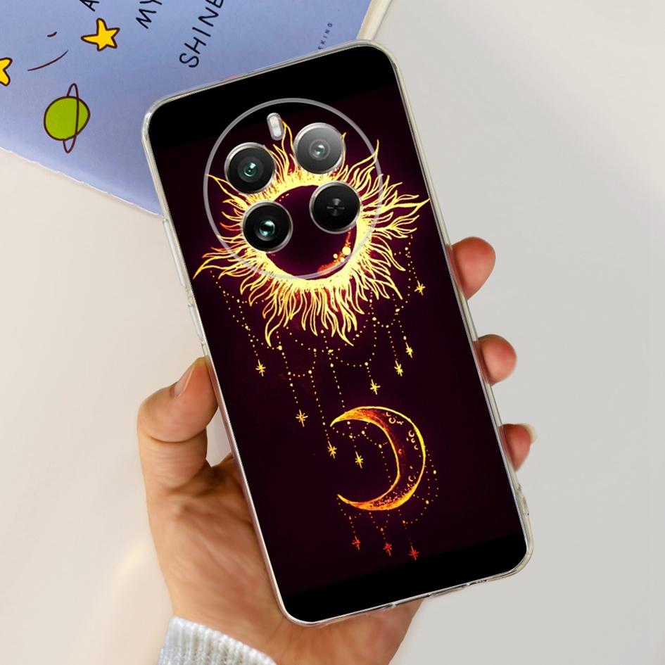 Чехол для Realme 12 Pro Plus Популярный Цветок Астронавт Мягкий Прозрачный Силиконовый Чехол для Телефона на Realme 12 Pro 5G 2024 Funda RMX3842 Чехол