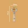 Cute Cartoon Capybara Acrylic Retractable Badge Reel Student ID Card Badge Holder Gift for Doctor Nurse Name Tag Anti-Loss Clip