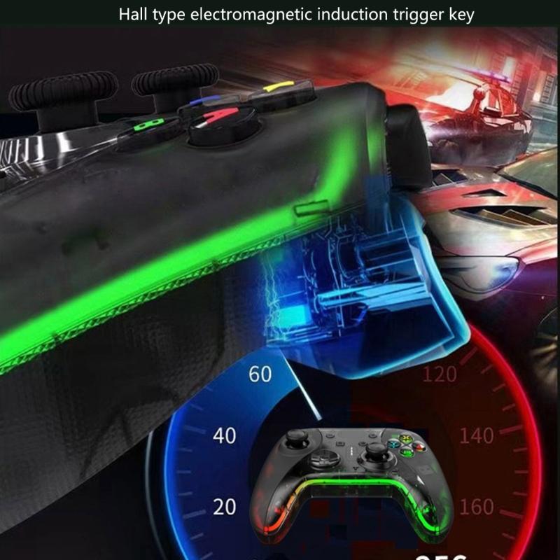 Игровые контроллеры с датчиками Холла, светодиодной подсветкой RGB, дистанционным джойстиком, геймпадом, аксессуарами, Bluetooth-совместимый контроллер